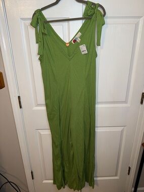 Free People Green Tie-Shoulder JumpsuitFree People Beach Jumpsuit